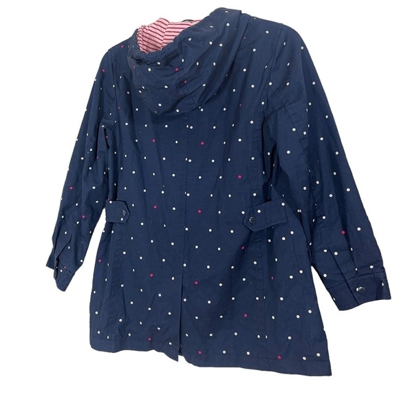 Talbots rain resistant hooded, polka dot jacket. Size medium GUC - Picture 2 of 8